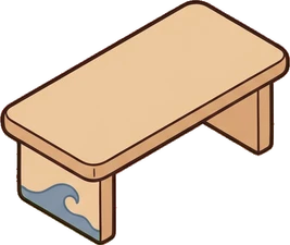 Coffee tables, a sticker from the Japanese Room world