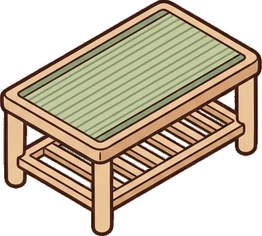Coffee tables, a sticker from the Japanese Room world