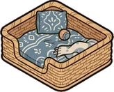 Pet beds and homes, a sticker from the Japanese Room world