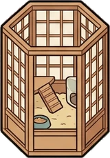 Pet beds and homes, a sticker from the Japanese Room world