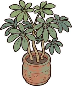 Floor plants, a sticker from the Japanese Room world