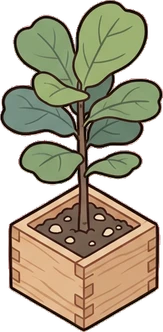Floor plants, a sticker from the Japanese Room world