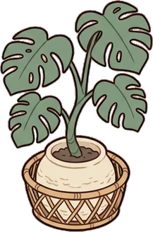Floor plants, a sticker from the Japanese Room world
