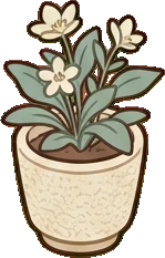 Small plants, a sticker from the Japanese Room world