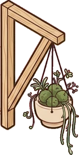 Hanging plants, a sticker from the Japanese Room world