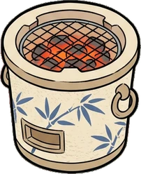 Fireplaces and stoves, a sticker from the Japanese Room world
