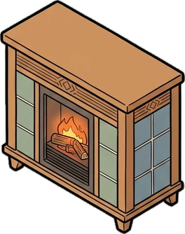 Fireplaces and stoves, a sticker from the Japanese Room world