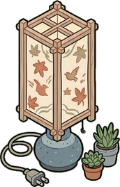 Big floor pieces, a sticker from the Japanese Room world