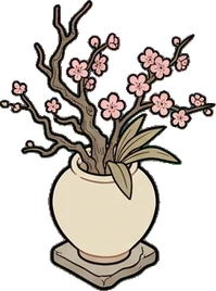 Big floor pieces, a sticker from the Japanese Room world