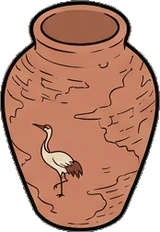 Big floor pieces, a sticker from the Japanese Room world