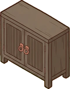 Dressers and low cabinets, a sticker from the Japanese Room world
