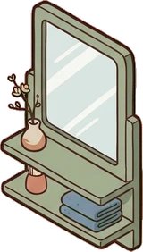 Mirrors, a sticker from the Japanese Room world