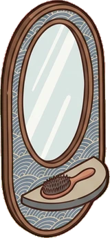 Mirrors, a sticker from the Japanese Room world