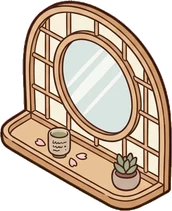Mirrors, a sticker from the Japanese Room world