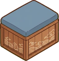 Poufs and ottomans, a sticker from the Japanese Room world