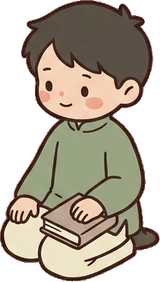 People sitting, a sticker from the Japanese Room world