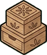 Shelf things, a sticker from the Japanese Room world