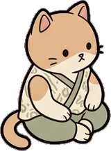Cats and small animals, a sticker from the Japanese Room world