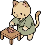 Cats and small animals, a sticker from the Japanese Room world