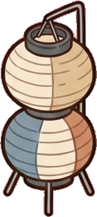 Candles and small lights, a sticker from the Japanese Room world