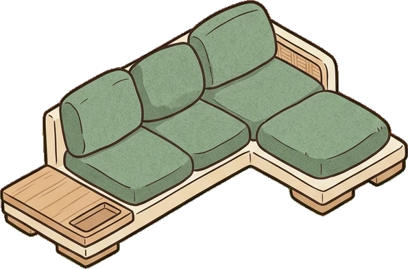 Sofas, a sticker from the Japanese Room world