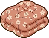 Cushions and blankets, a sticker from the Japanese Room world