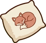 Cushions and blankets, a sticker from the Japanese Room world