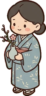 People standing, a sticker from the Japanese Room world