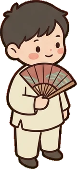 People standing, a sticker from the Japanese Room world