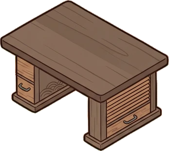 Tables, a sticker from the Japanese Room world