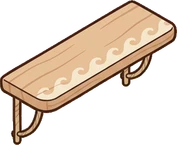 Wall shelves, a sticker from the Japanese Room world