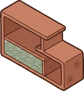 Wall shelves, a sticker from the Japanese Room world