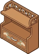 Wall shelves, a sticker from the Japanese Room world