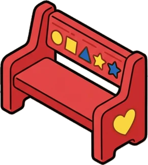 Benches, a sticker from the The Kindergarten world
