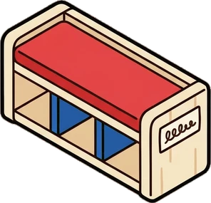 Benches, a sticker from the The Kindergarten world