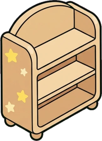 Bookcases, a sticker from the The Kindergarten world