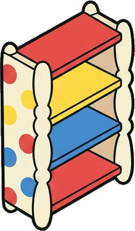Bookcases, a sticker from the The Kindergarten world