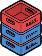 Baskets and floor things, a sticker from the The Kindergarten world