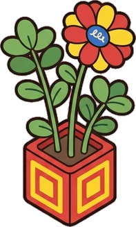 Floor plants, a sticker from the The Kindergarten world