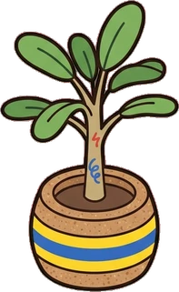 Floor plants, a sticker from the The Kindergarten world