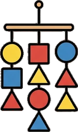 Garlands and hanging things, a sticker from the The Kindergarten world