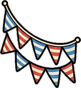 Garlands and hanging things, a sticker from the The Kindergarten world