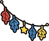 Garlands and hanging things, a sticker from the The Kindergarten world