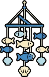 Garlands and hanging things, a sticker from the The Kindergarten world