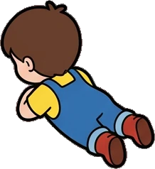 People lying down, a sticker from the The Kindergarten world