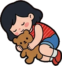 People lying down, a sticker from the The Kindergarten world