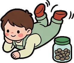 People lying down, a sticker from the The Kindergarten world