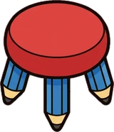Poufs and ottomans, a sticker from the The Kindergarten world