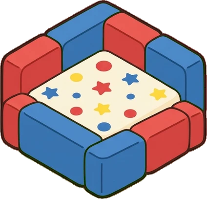 Platforms and daises, a sticker from the The Kindergarten world