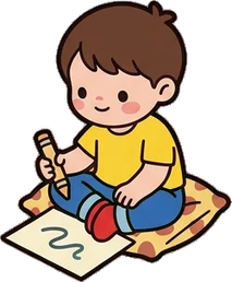 People sitting, a sticker from the The Kindergarten world